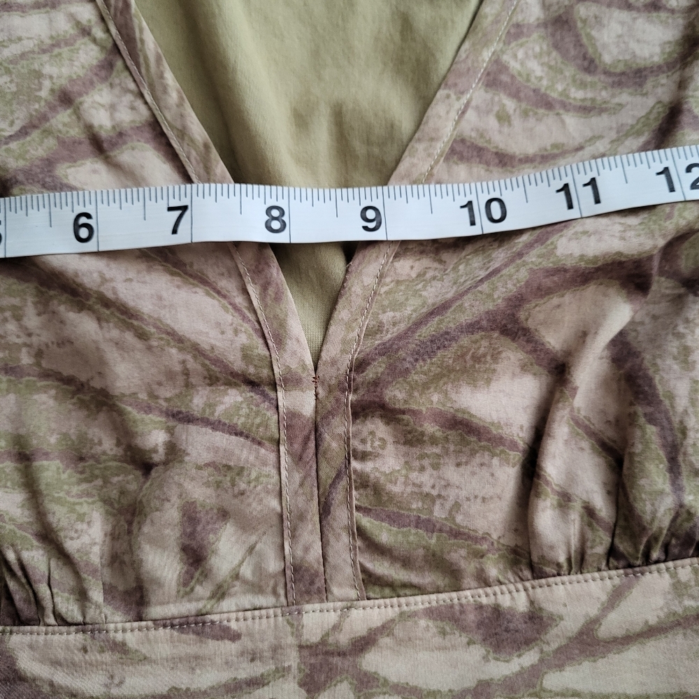 Sundance Maxi Dress Women's Size 8 Brown Fall Floral 100% Cotton Lined - Picture 6 of 16